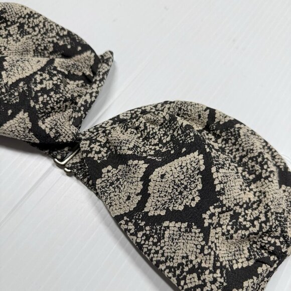 Andie Swim Top Bandeau The Scala Top In Snakeskin Size Small Summer Pool Swim - Picture 5 of 9